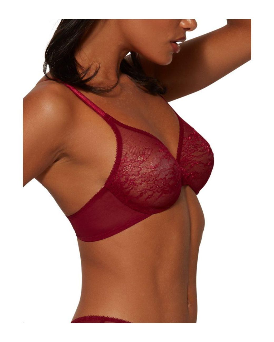 Gossard Red Glossies Lace Sheer Bra Polyamide