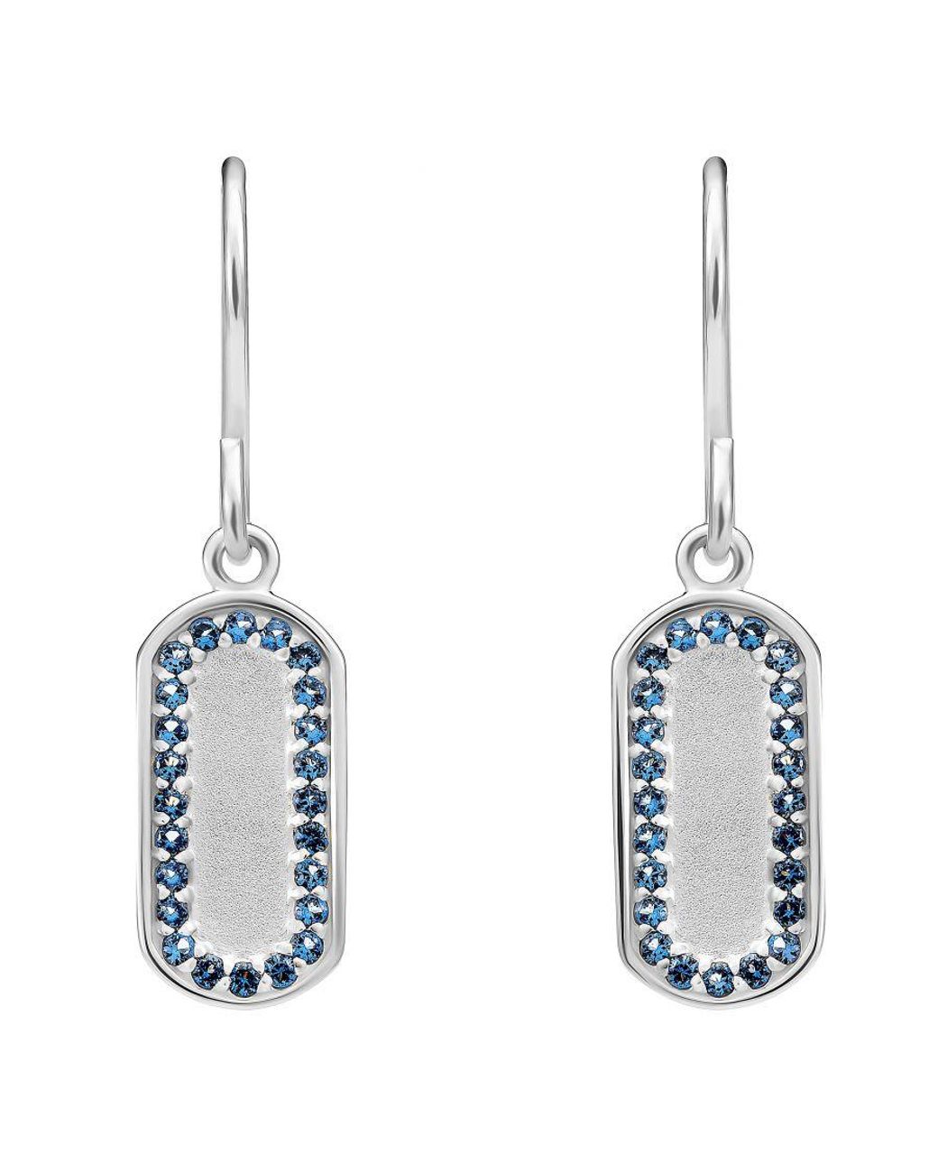 Orphelia Blue 'Malaga' 925 Sterling Drop Earrings