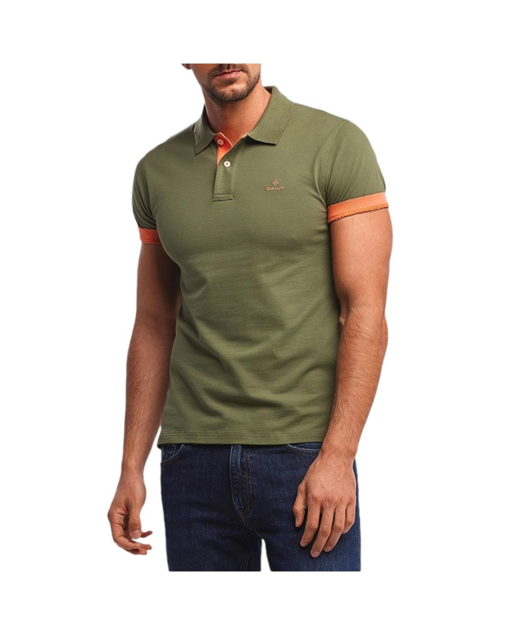 Gant Green Polo Shirt Summer Golf Top for men