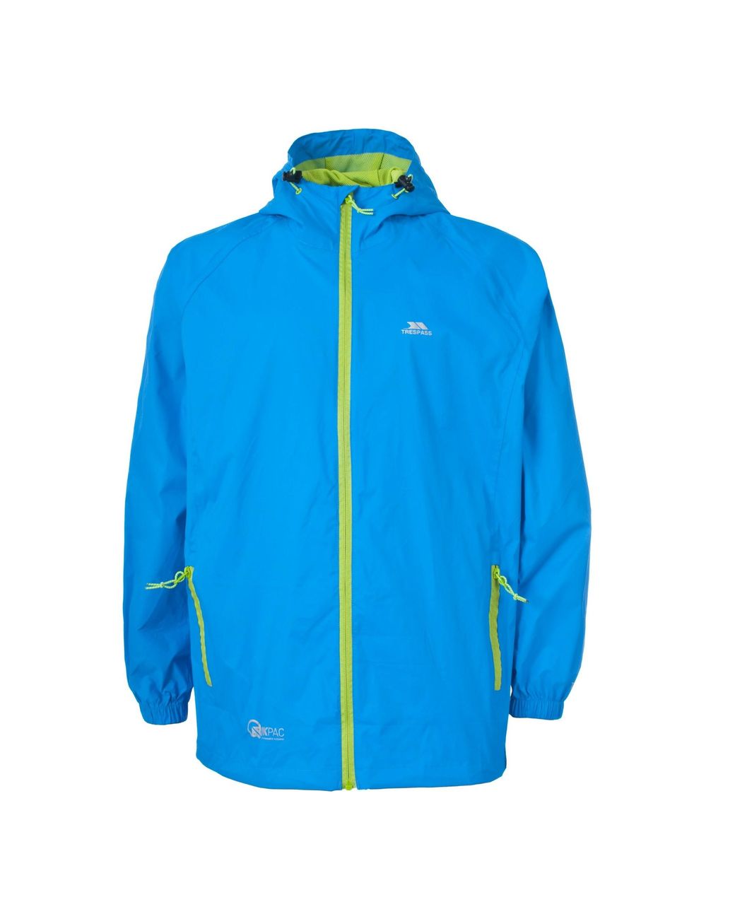 Trespass Blue Adults Qikpac Packaway Waterproof Jacket for men