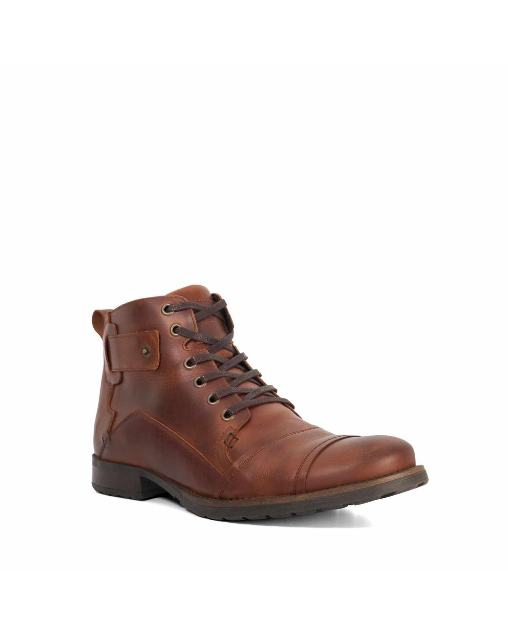 Dune Brown Simon 1 Leather Lace Up Chukka Boots for men