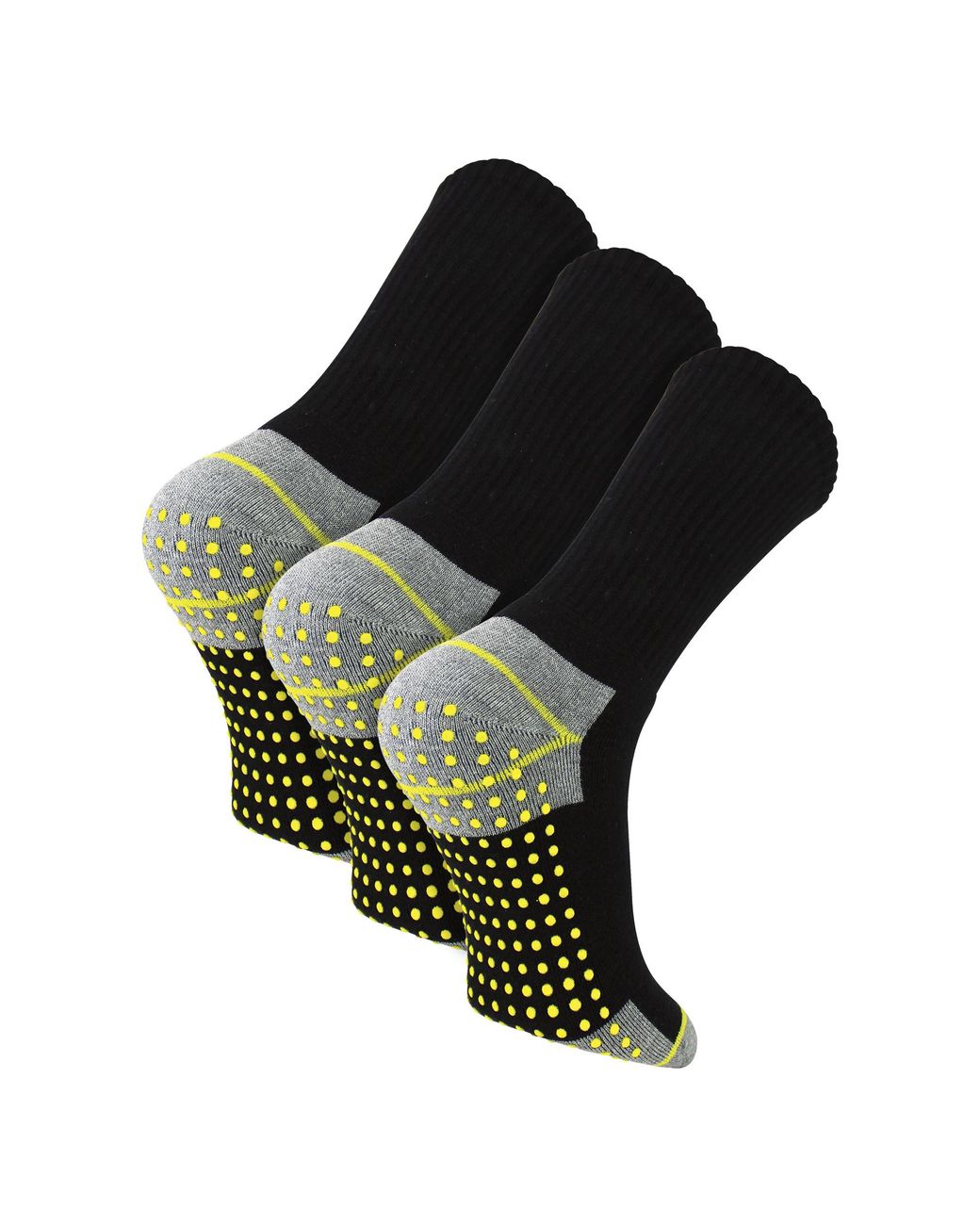 Sock Snob Green 3 Pairs Non Slip Grip Work Socks for men