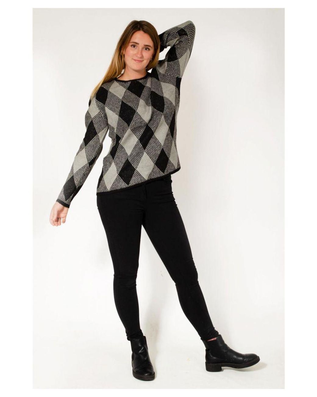 love knitwear Black Diamond Knit Jumper