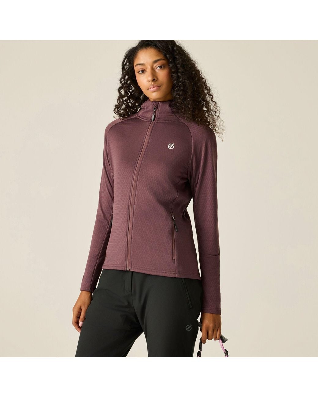 Dare 2b Purple Ladies Ventura Stretch Hooded Midlayer (Huckleberry)