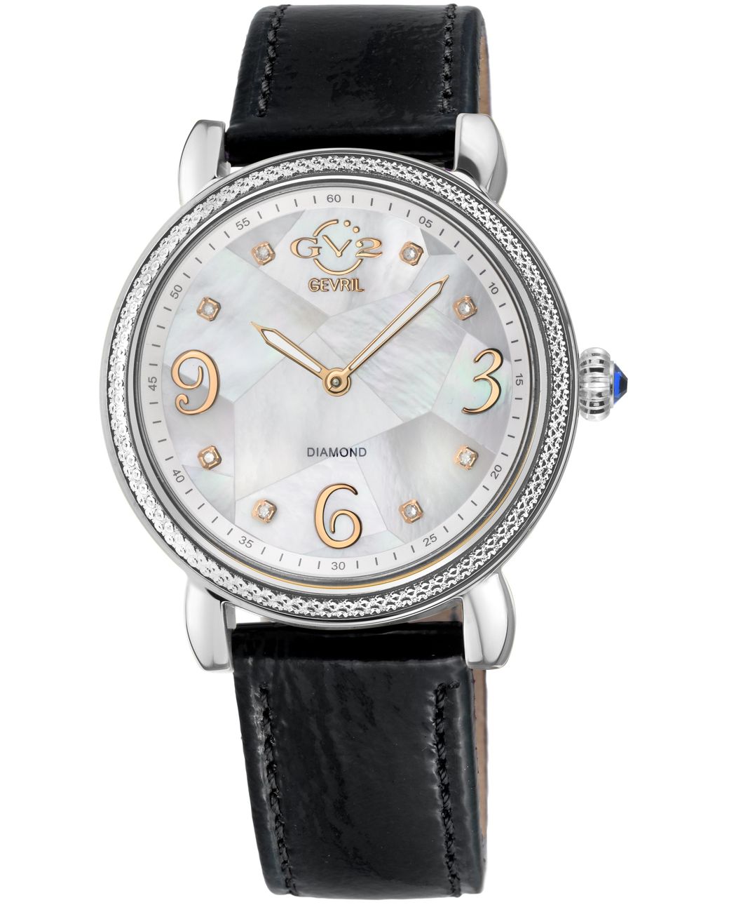 Gv2 Black Ravenna 12610 Leather Swiss Quartz Watch