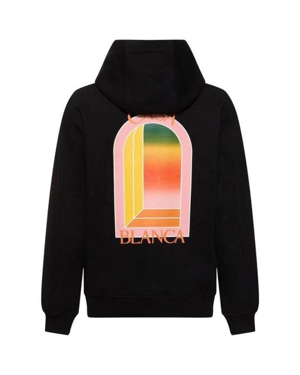 Casablanca Black Gradient Arch Logo Hoodie Cotton for men