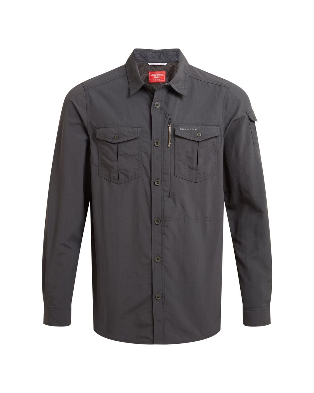Craghoppers Gray Adventure Iii Nosilife Long-Sleeved Shirt Pepper) for men