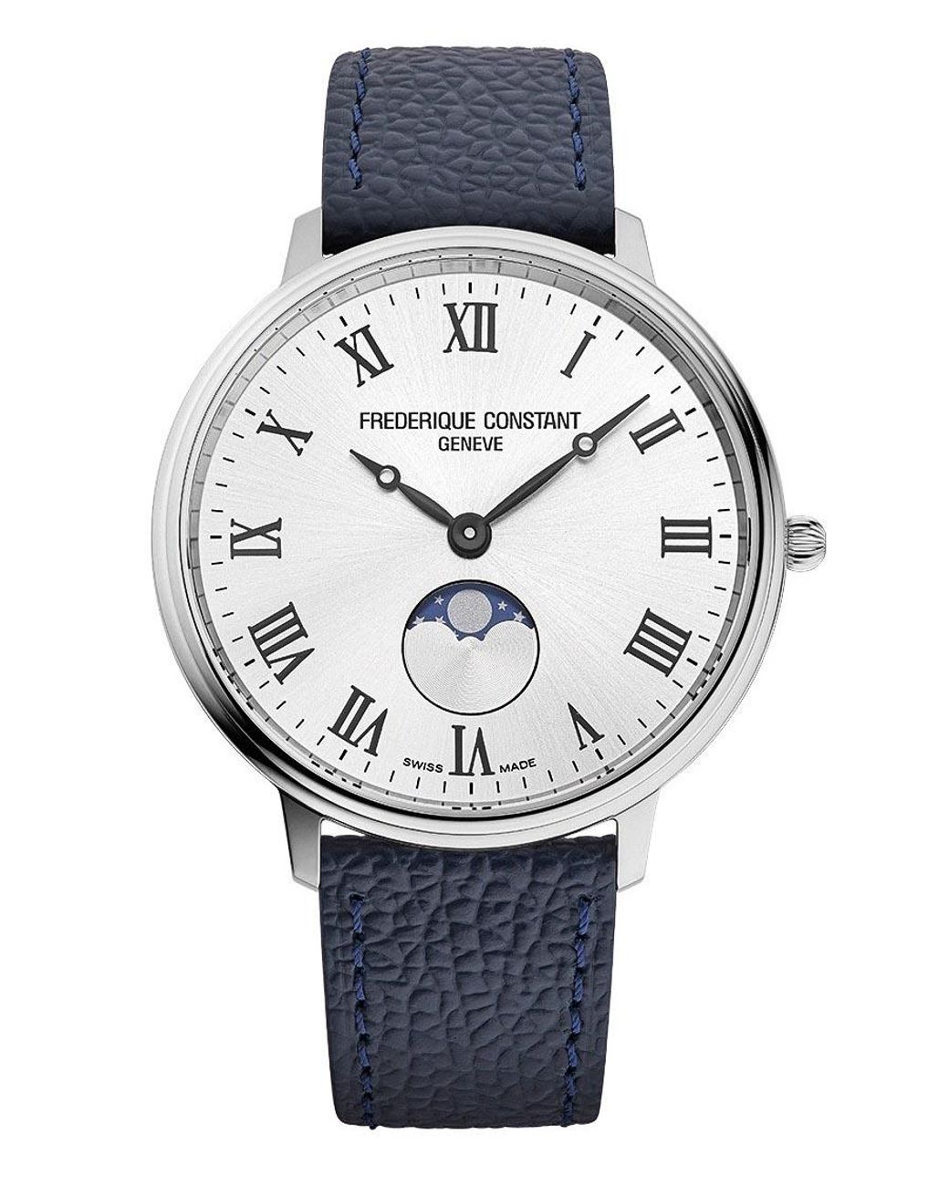 Frederique Constant Gray Frédérique Classic Moonphase Watch Fc-206Rs3S6 Leather for men