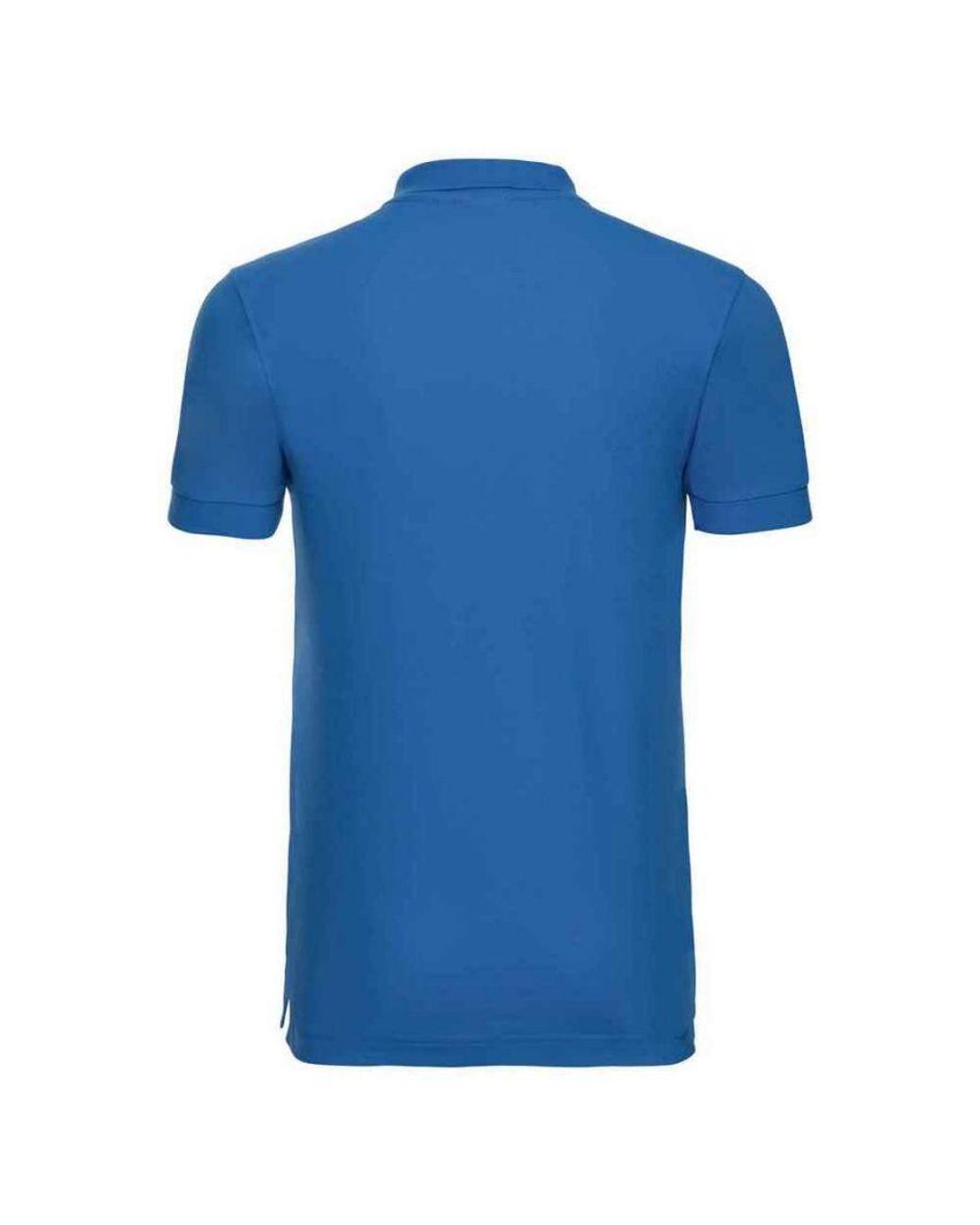 Russell Blue Stretch Polo Shirt (Azure) for men