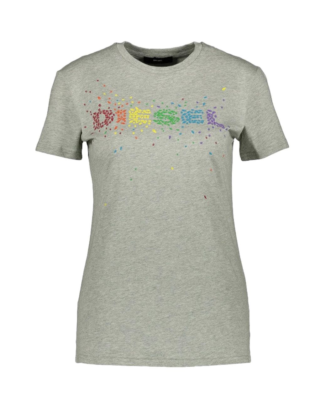 DIESEL Gray T-Sily T Shirts