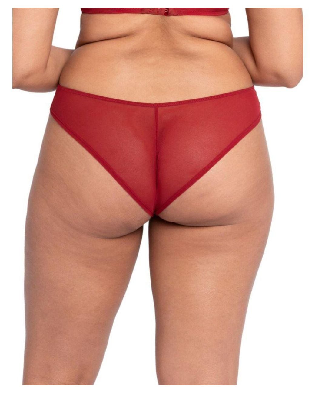 Curvy Kate Red Love Me Lace Brazilian Brief