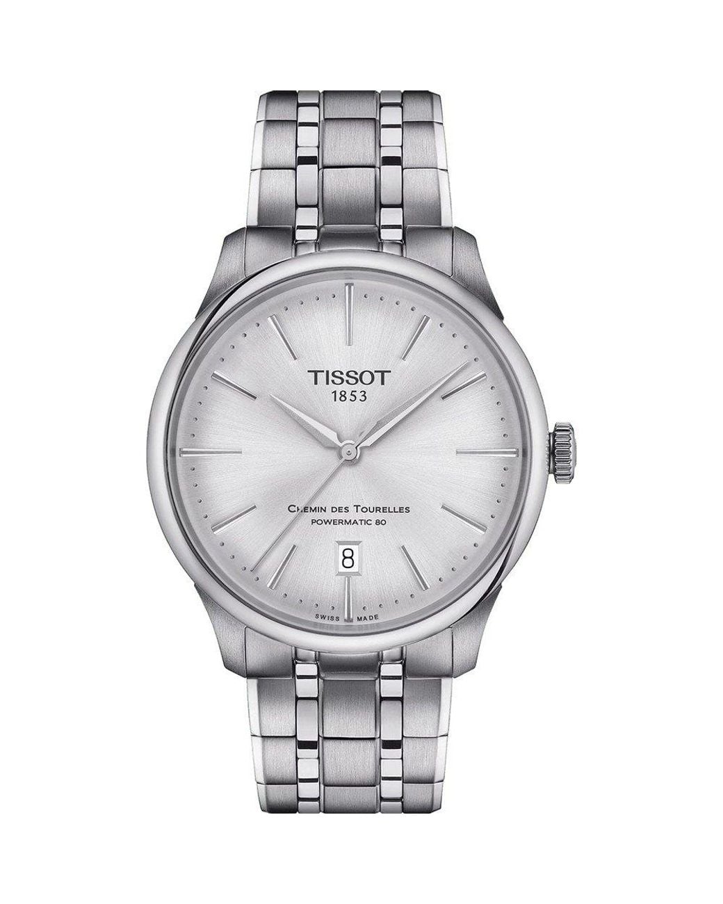Tissot Metallic Chemin Des Tourelles Powermatic 80 Watch T1398071103100 Stainless Steel for men