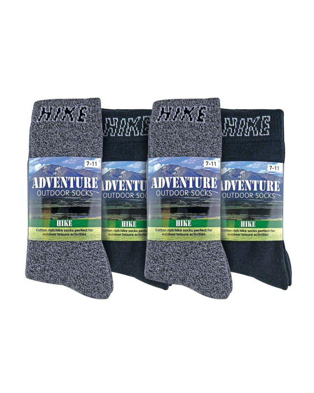 Sock Snob Gray 12 Pairs Cushioned Crew Hiking Socks for men