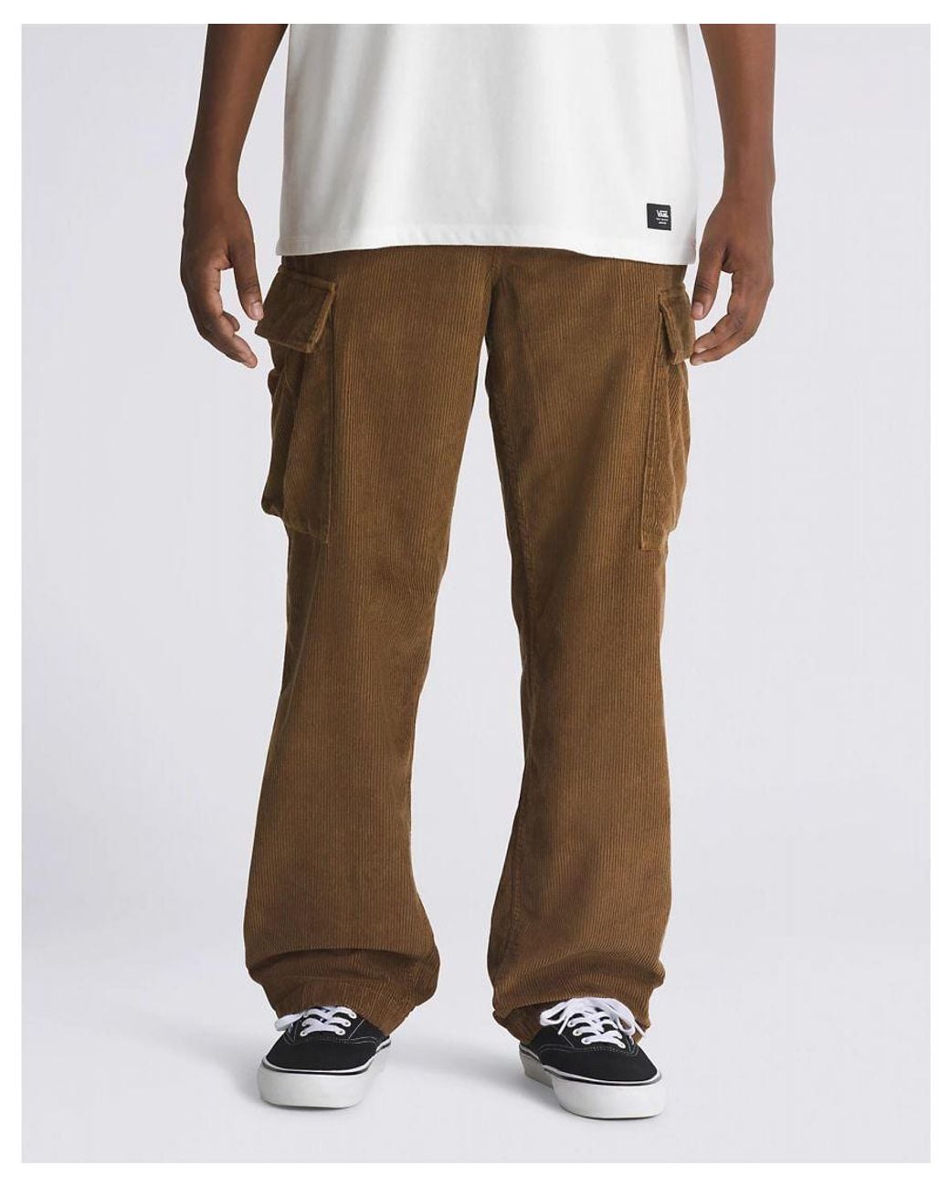 Vans Brown Service Cargo Cord Loose Tapered Pants for men