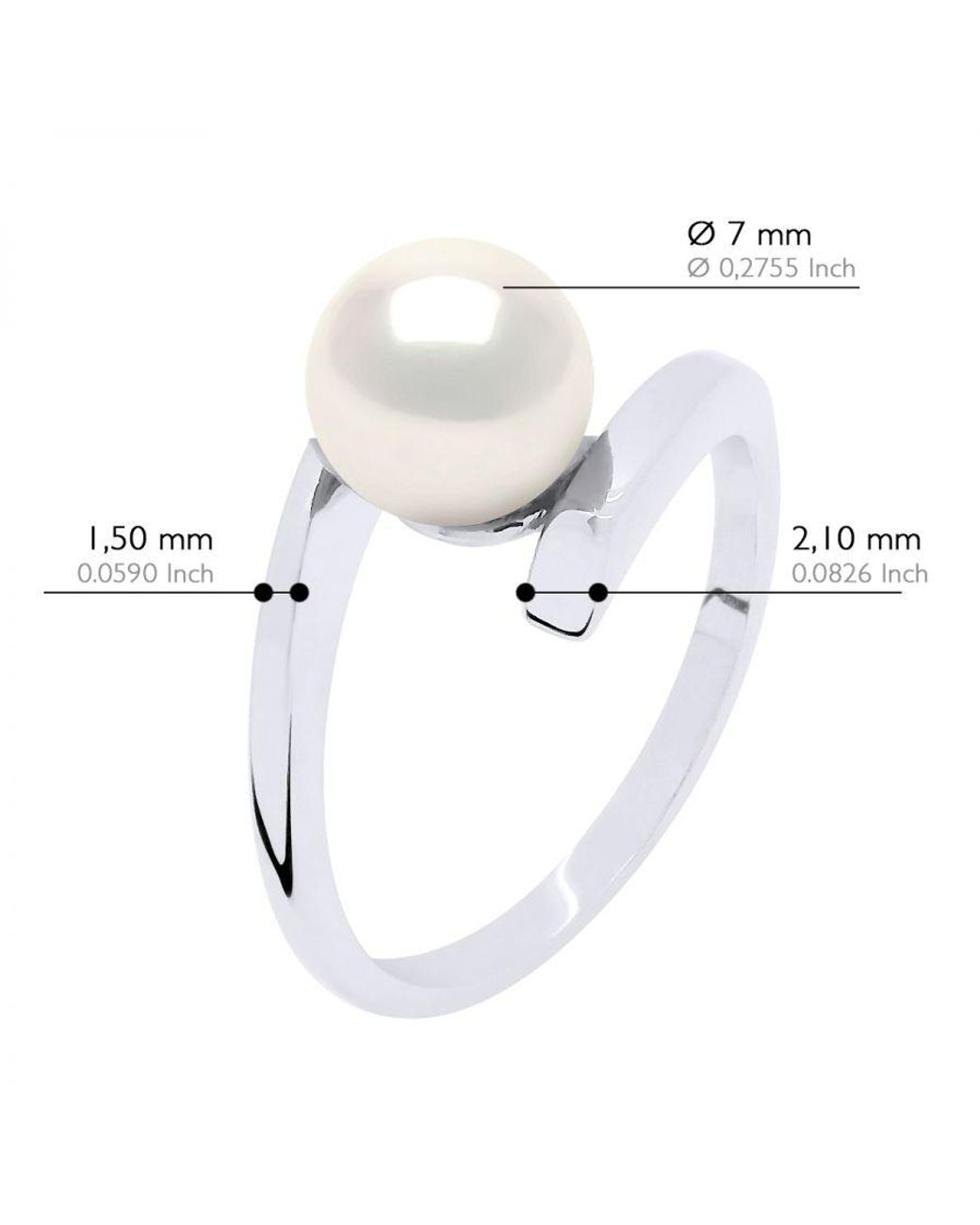 Ateliers Saint Germain White Ring Real Cultured Freshwater Pearl Round 7-8 Mm