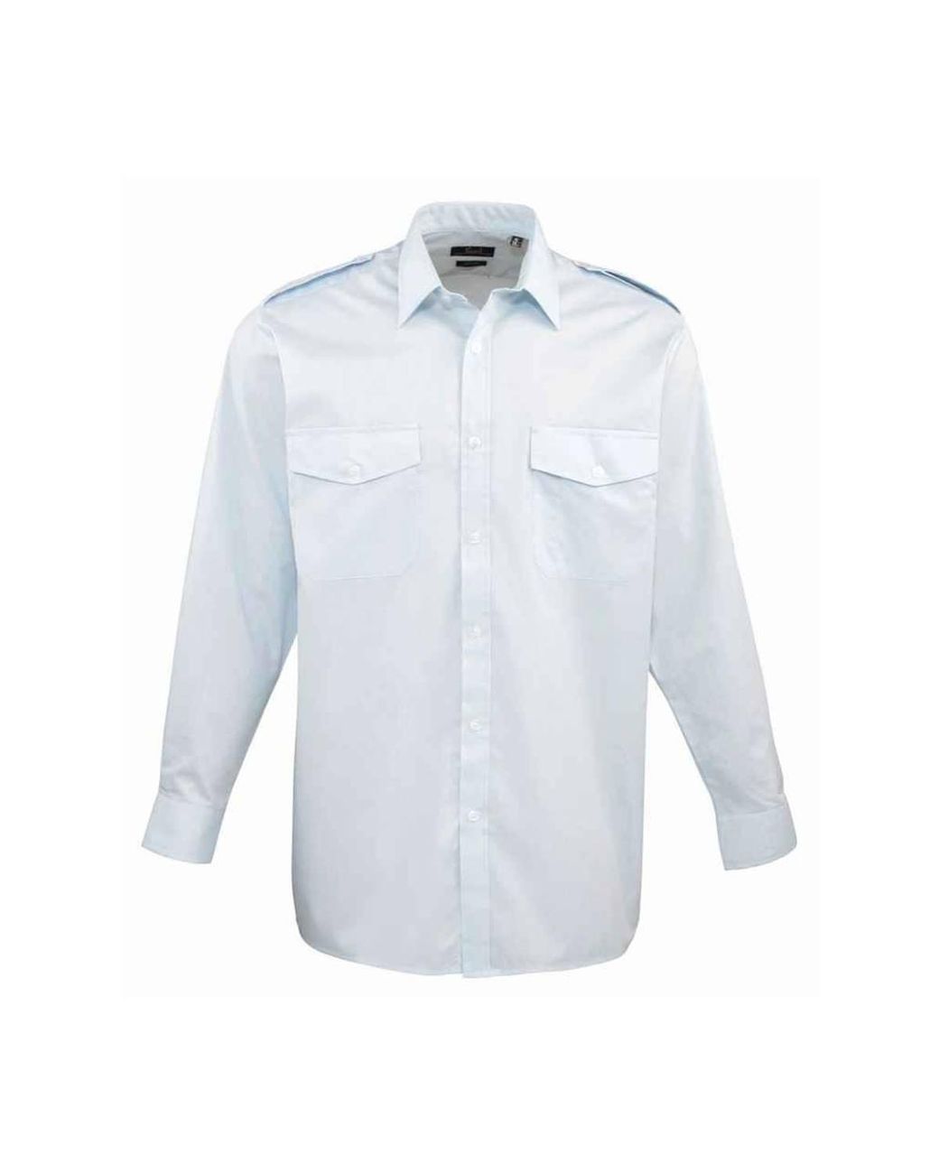 PREMIER Blue Long-Sleeved Pilot Shirt (Light) for men