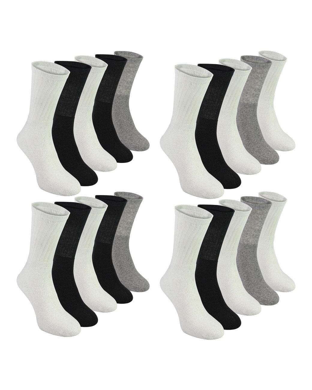 Sock Snob Black 20 Pack Multipack Sport Socks for men