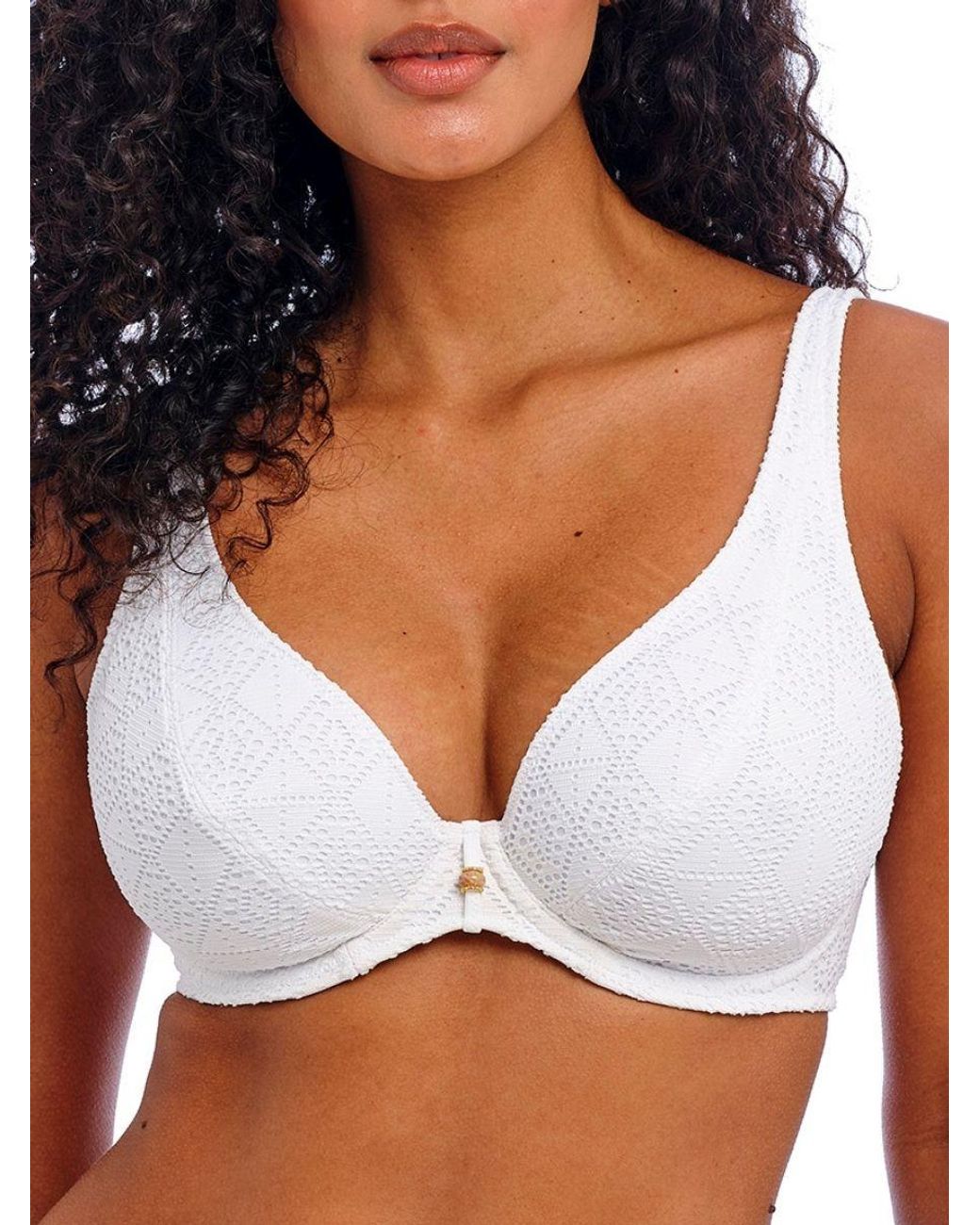 Freya White Nomad Nights High Apex Bikini Top