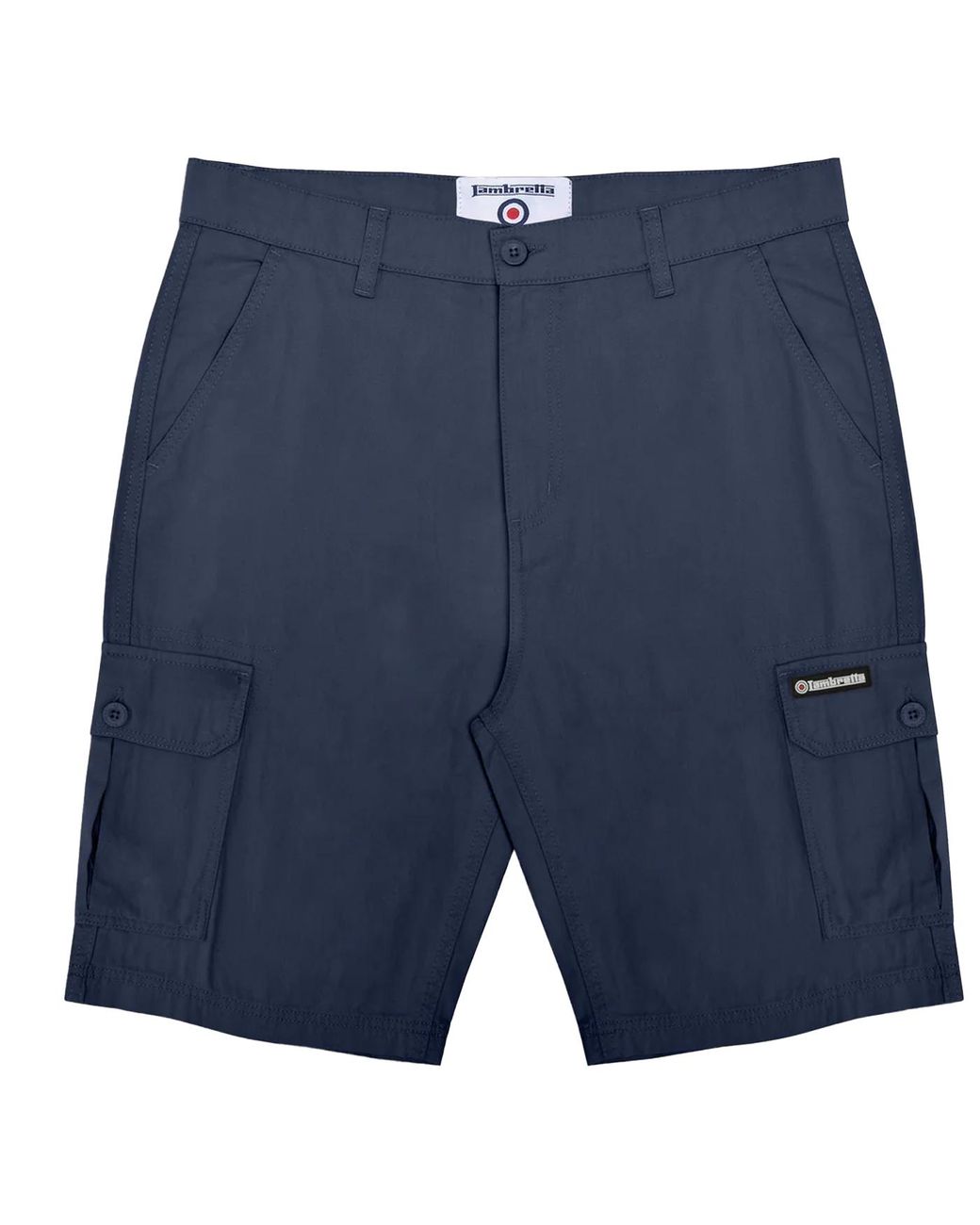 Lambretta Blue Ss25 Cargo Shorts Cotton for men