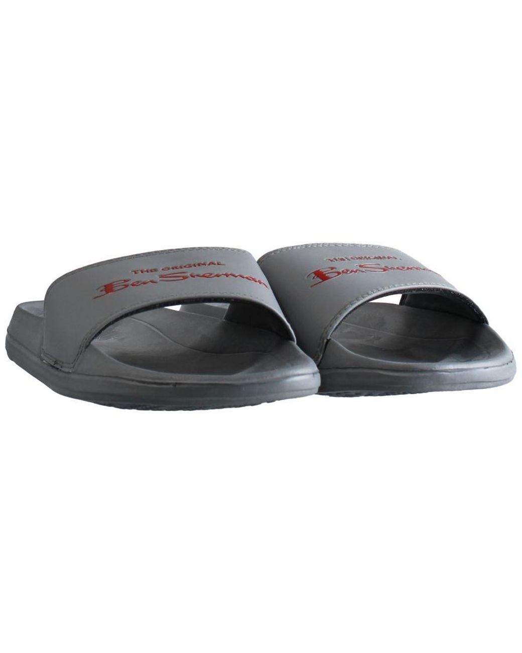 Ben Sherman Gray Margate Slip-on Grey Synthetic S Flip-flops Bs20902_grey/red for men