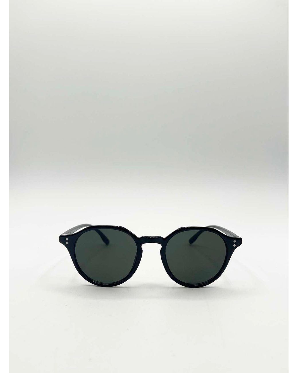 SVNX Black Classic Preppy Plastic Frame Sunglasses