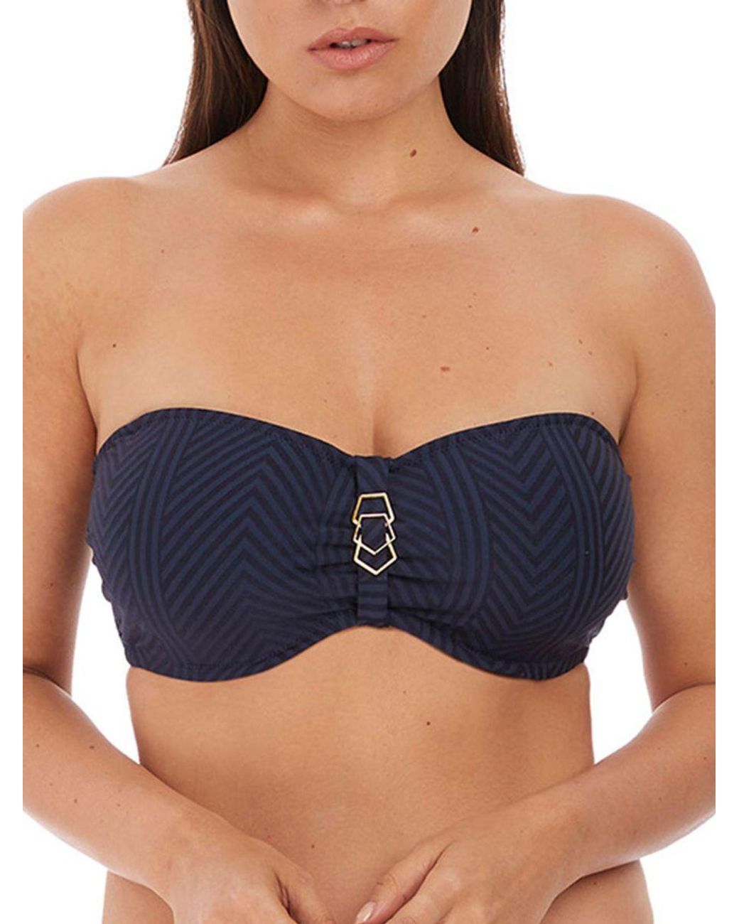Fantasie Blue Long Island Bandeau Bikini Top