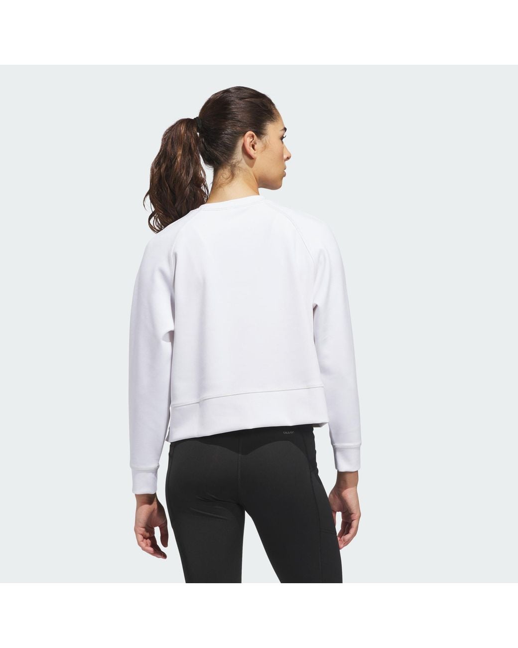 Adidas Originals White Beyond The Course Side-Snap Twistweave Sweatshirt