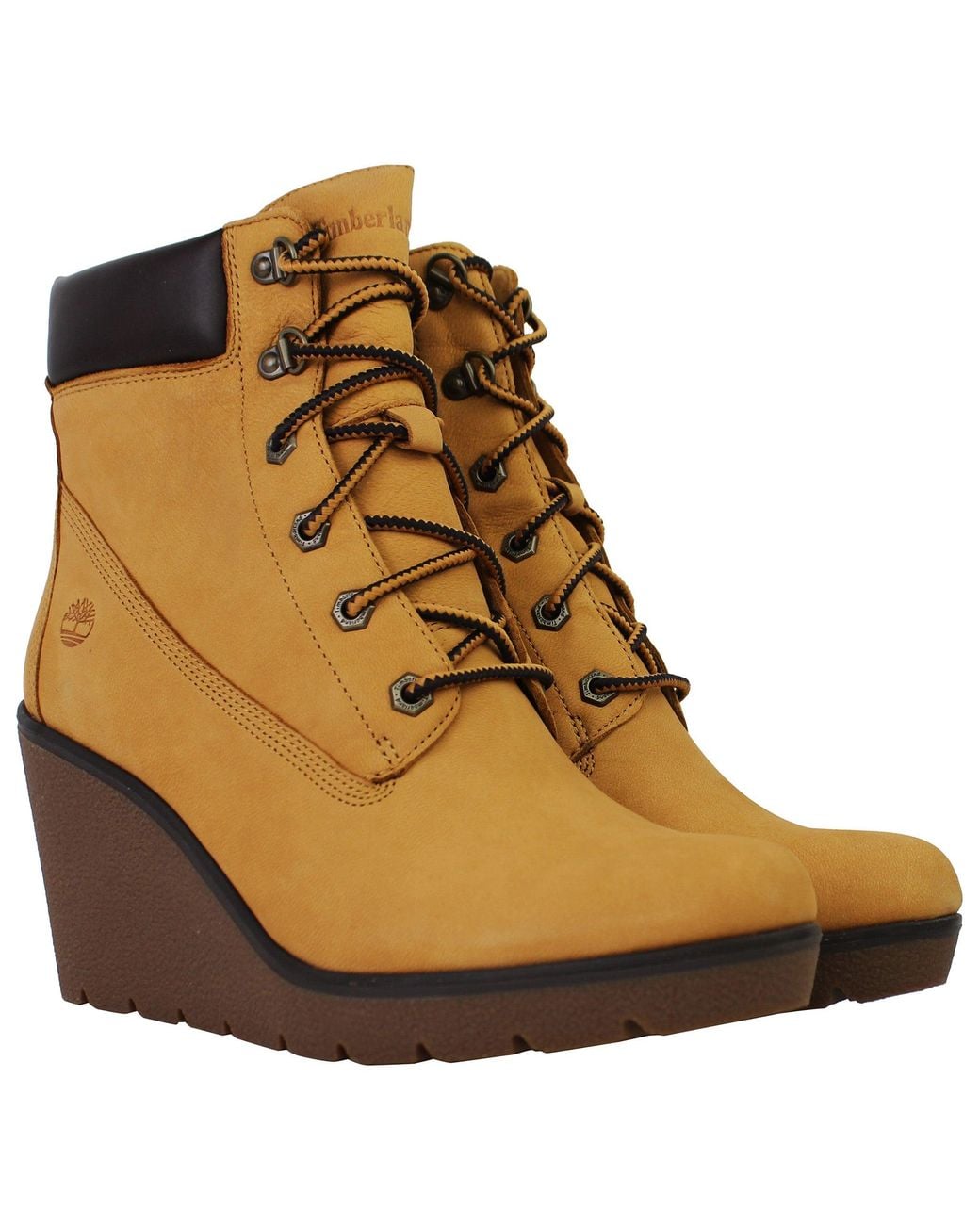 Timberland Brown Paris Height 6Inch Wheat Wedge Boots