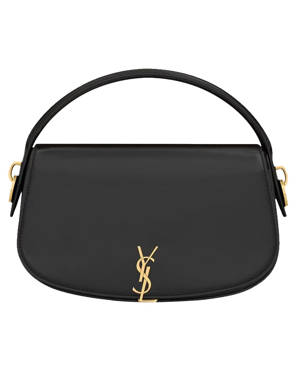 Saint Laurent Black Voltaire Half-Moon Shoulder Bag