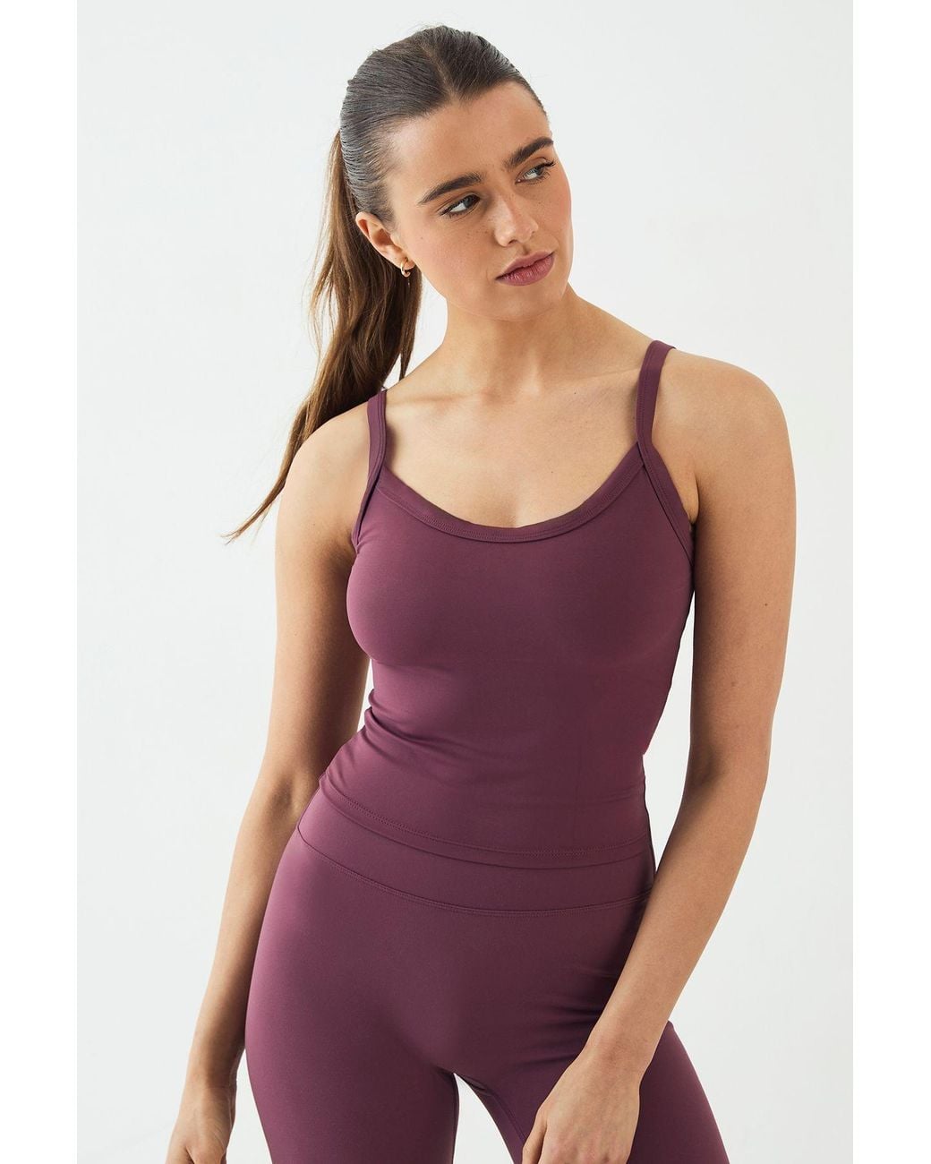 DSGN Studio Purple Sculpt Thick Binding Vest Top