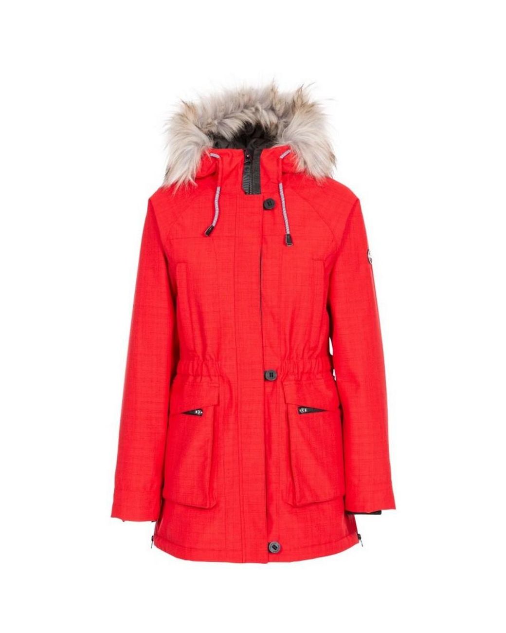 Trespass Red Ladies Caption Waterproof Parka