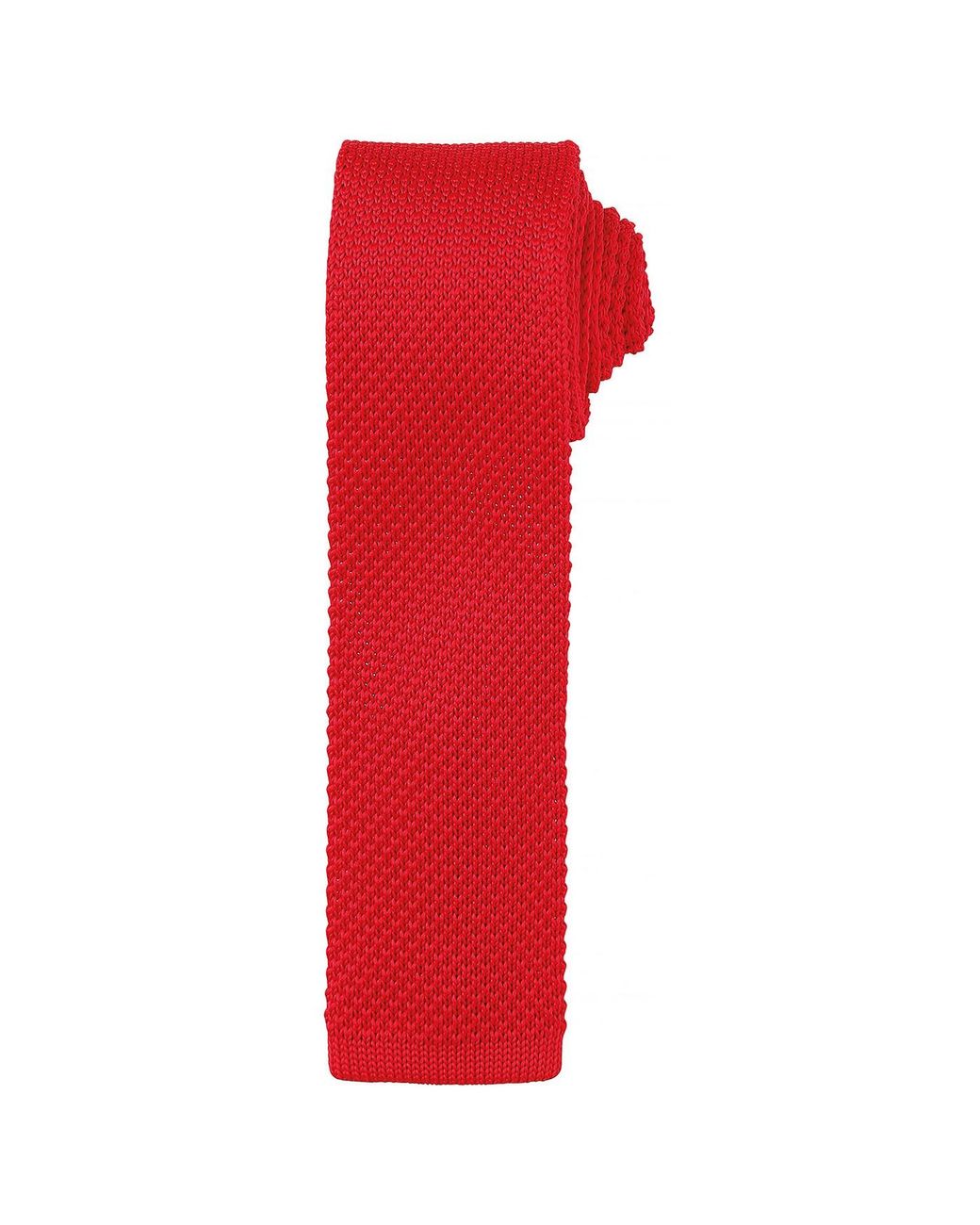 PREMIER Red Adult Slim Knitted Tie