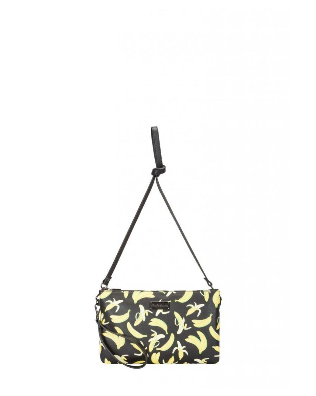 Claudia Canova Yellow Banana Print Crossbody Clutch