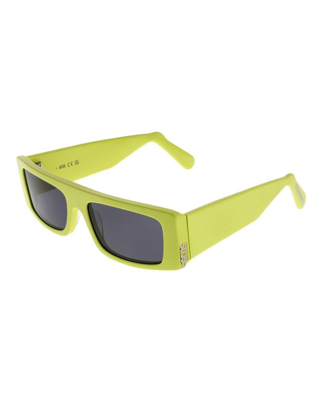 Gcds Yellow Green Unisex Sunglasses