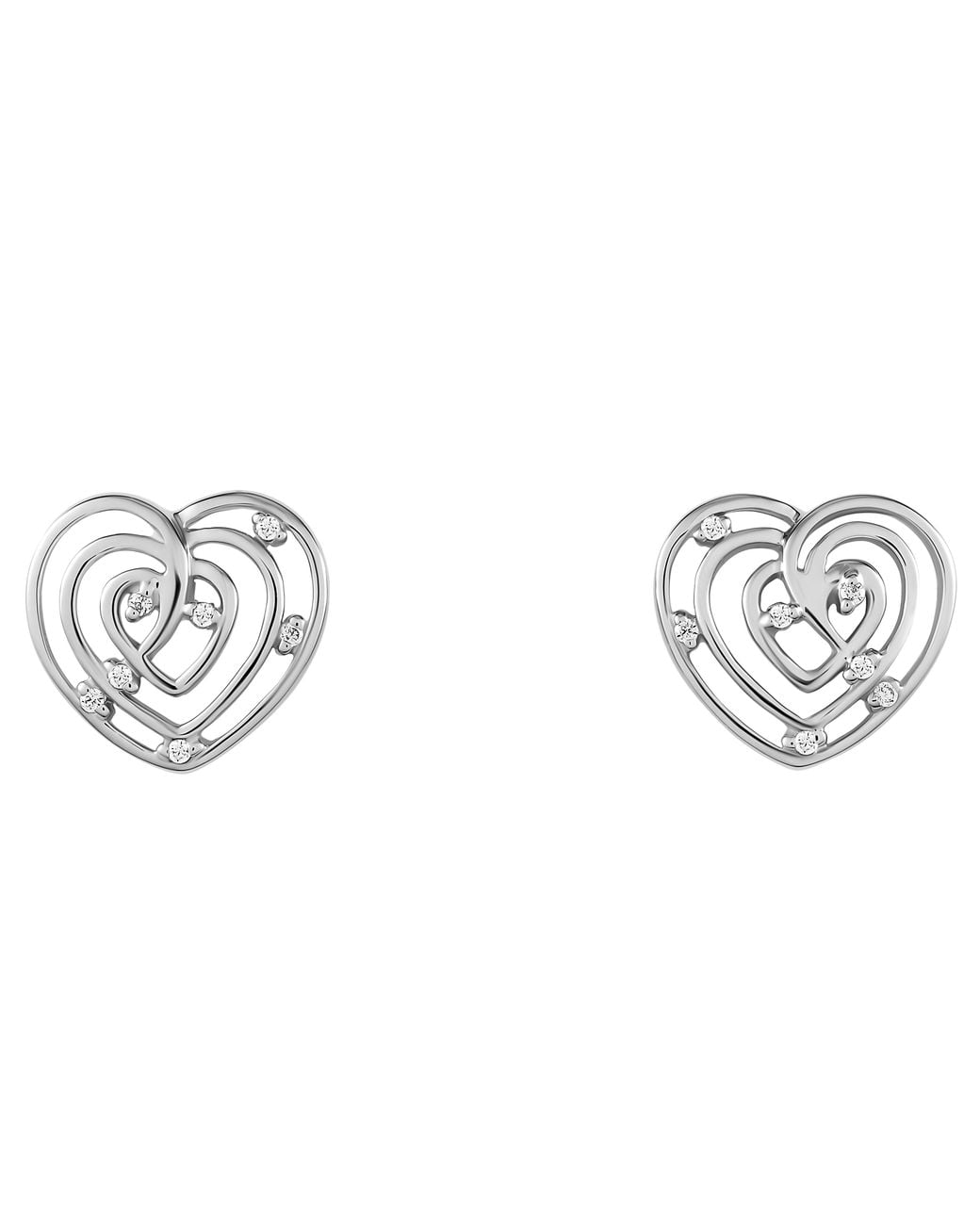Orphelia Metallic 'Euphoria' 925 Sterling Stud Earrings