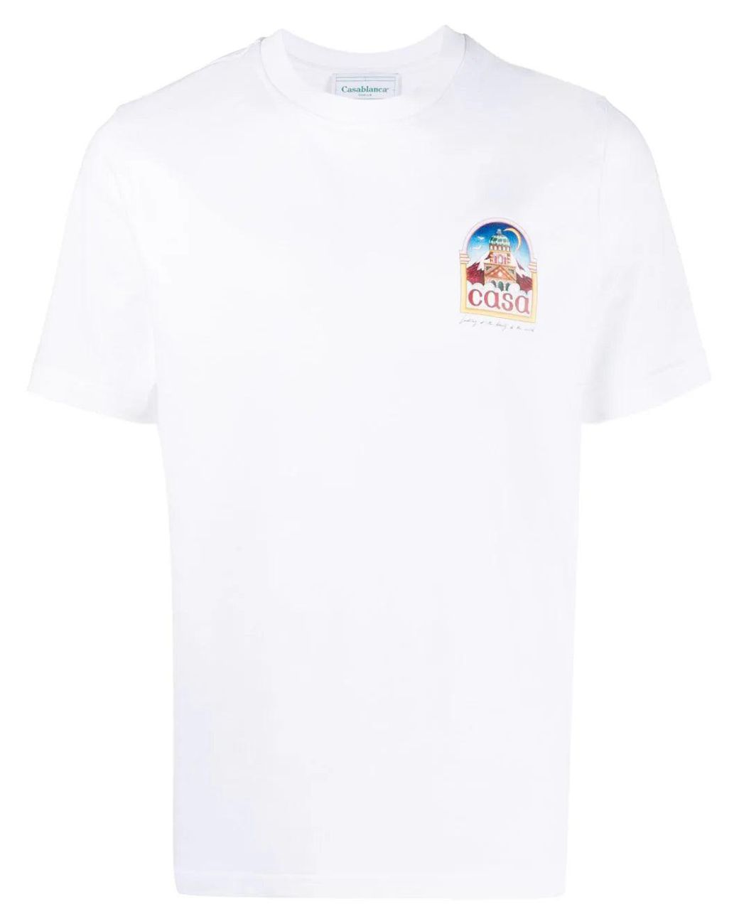 Casablanca White Vue De L'Arche Printed T-Shirt for men