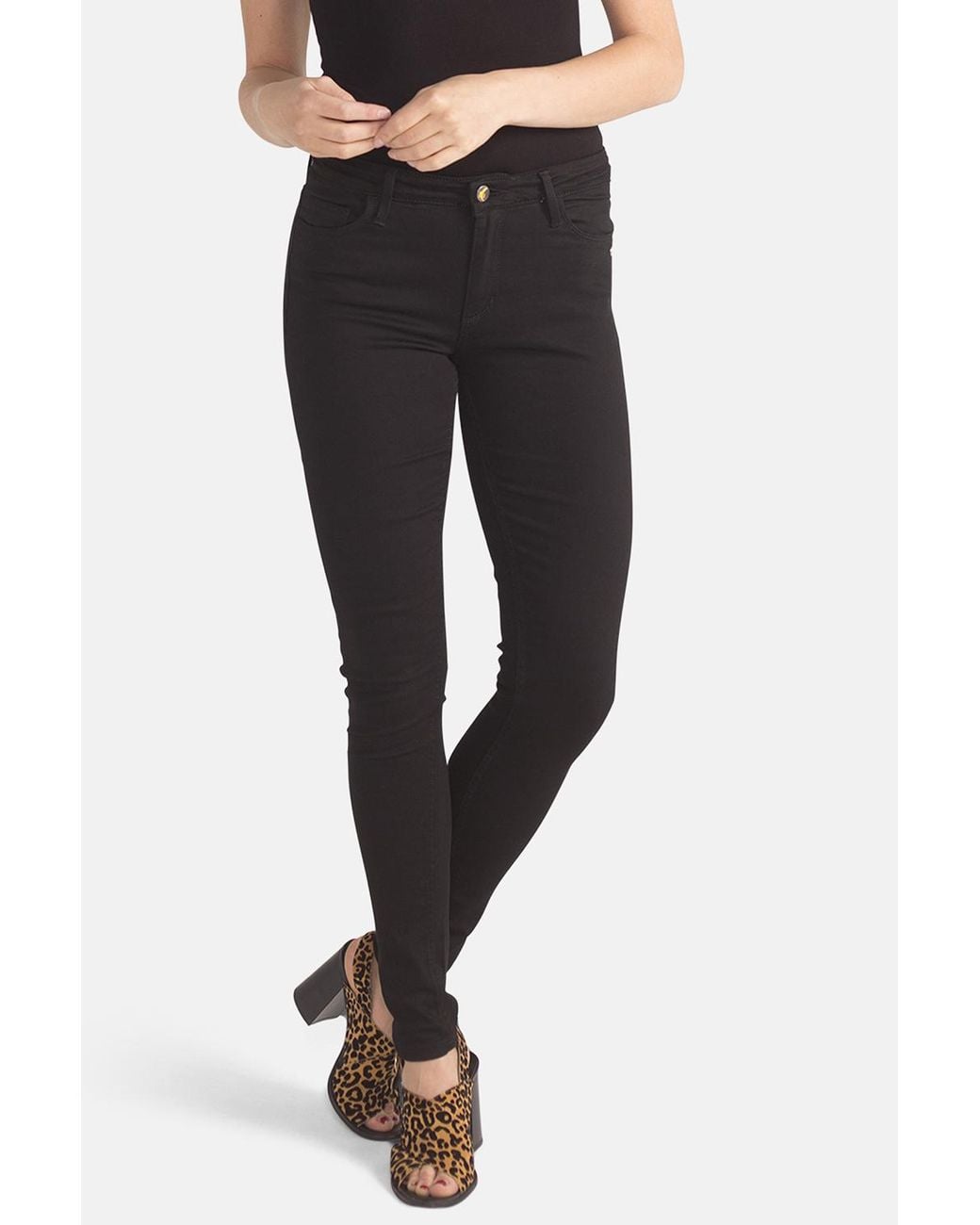 Monkee Genes Black Organic Cotton Super Skinny Mid-Rise Denim Jeans