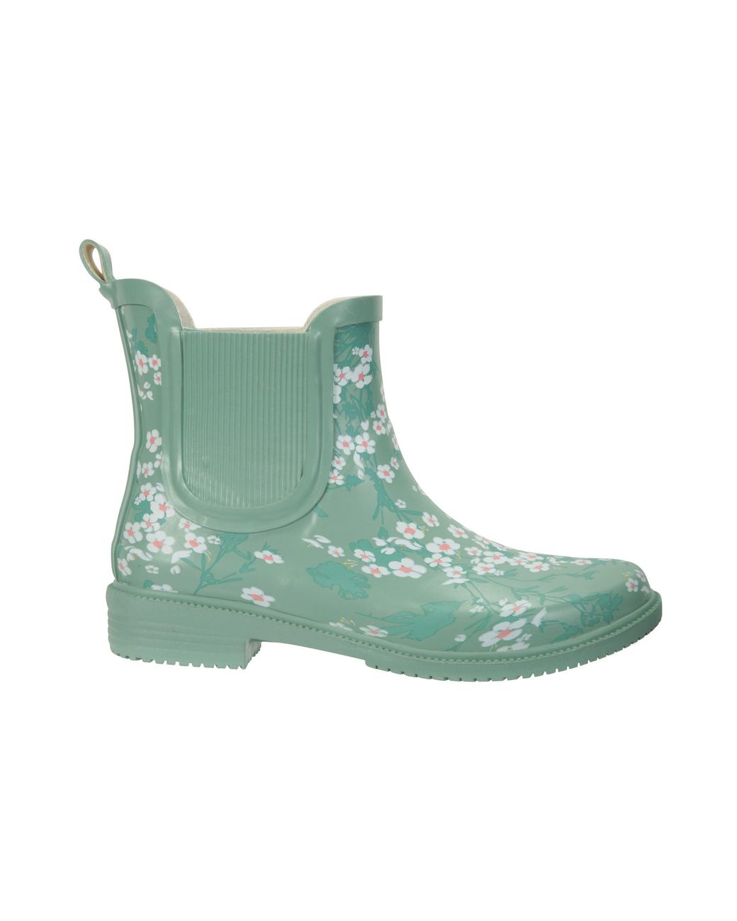 Mountain Warehouse Green Printed Rubber Ankle Wellies Waterproof Cushioned Outdoor Rain Boots
