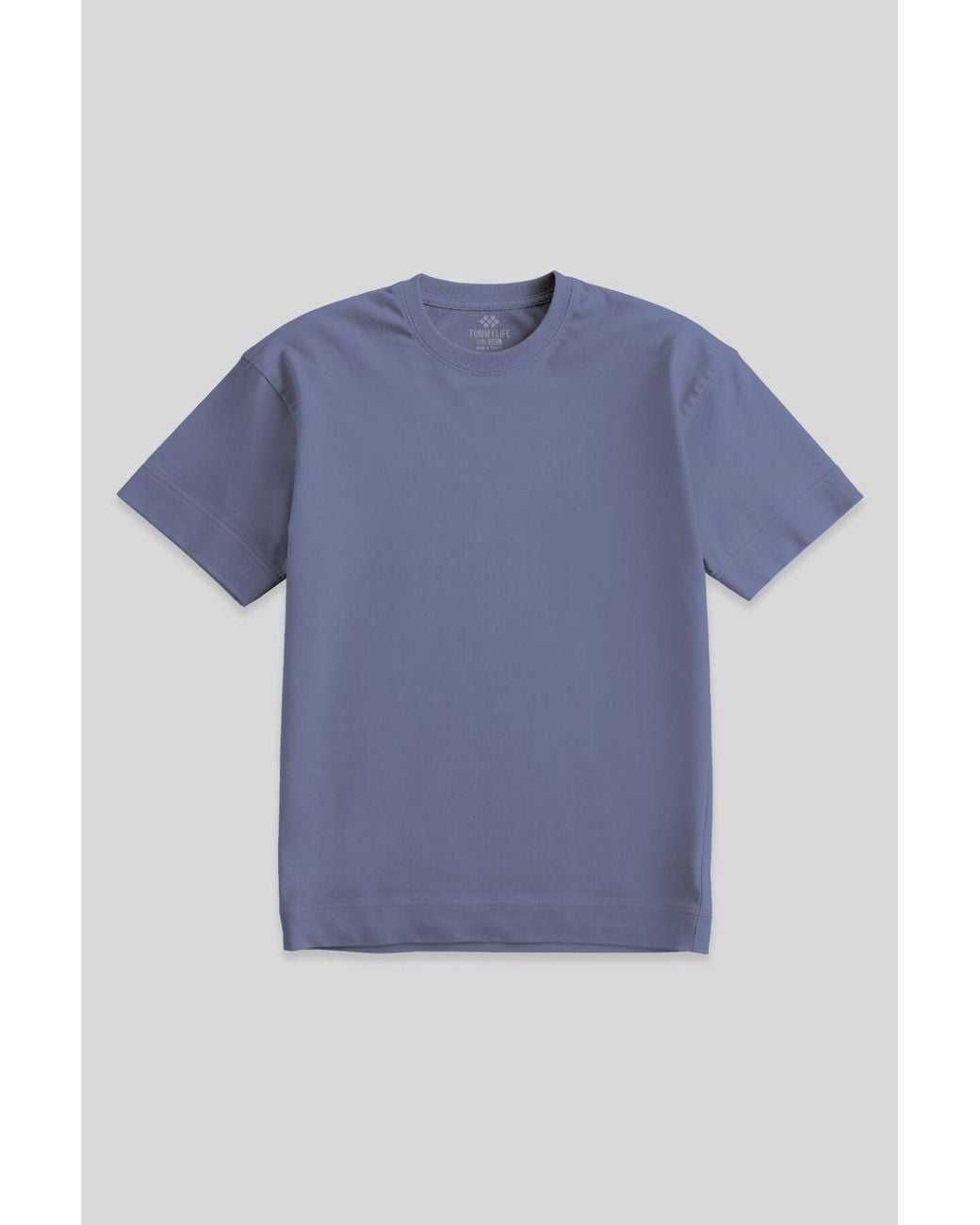 TOMMY LIFE Blue Cotton Elastane T-Shirt for men