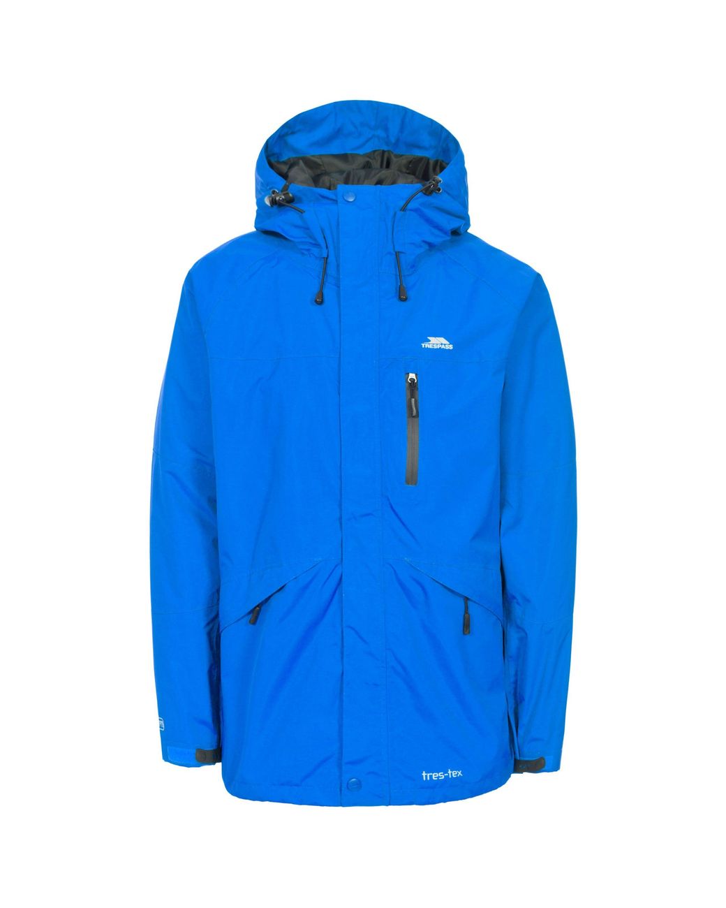 Trespass Blue Corvo Hooded Full Zip Waterproof Jacket/Coat for men