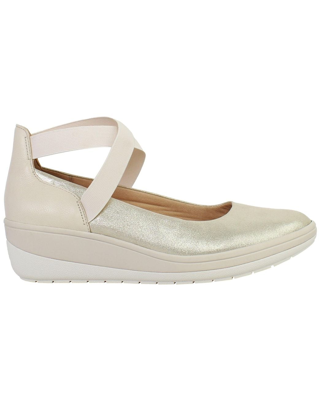 Vionic White Ellery Damen Beigefarbene Wedges