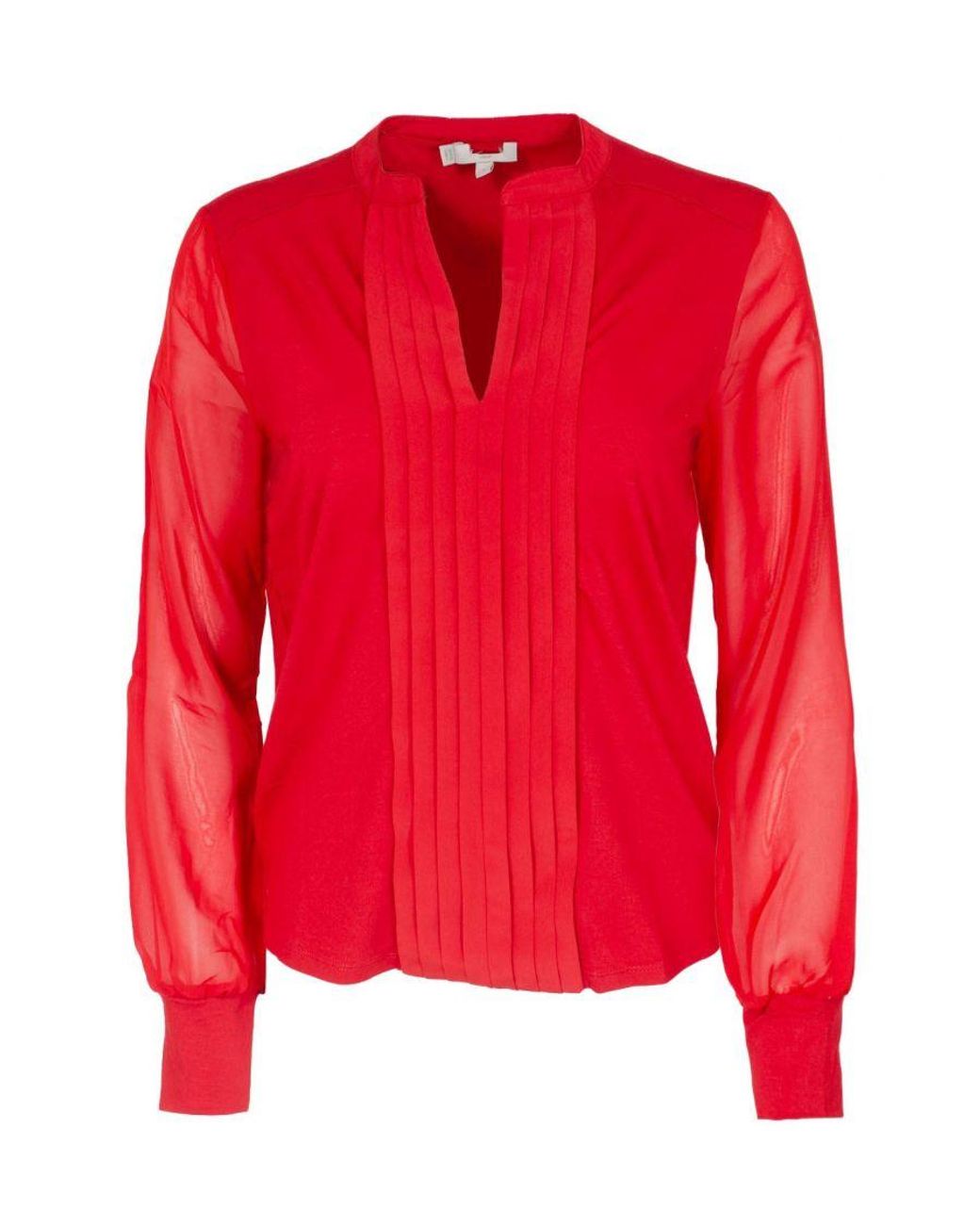 Secret Label Red Hobbs 'Darcey' Pleat Front Top Viscose