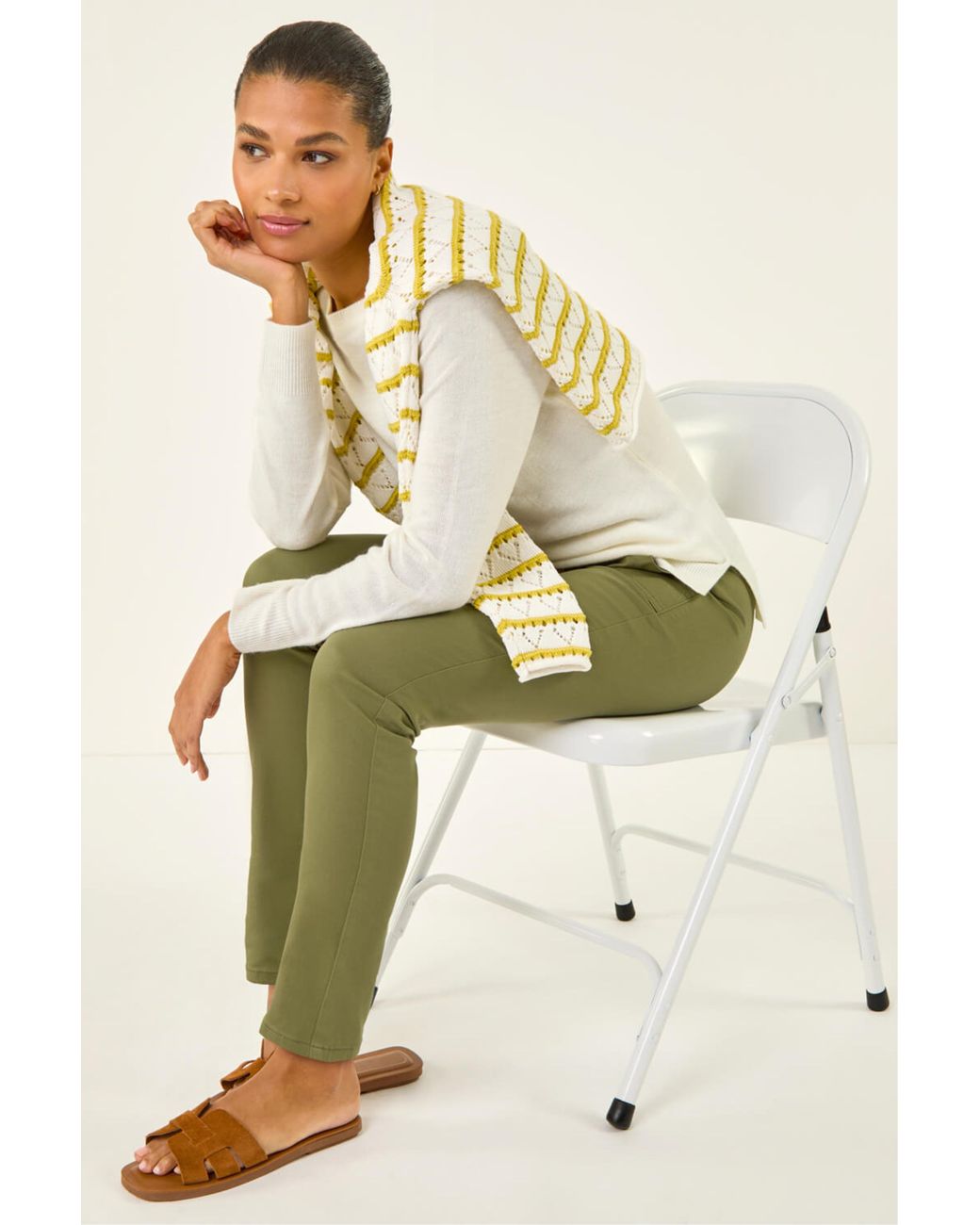 Roman Natural Utility Stretch Jegging Trouser