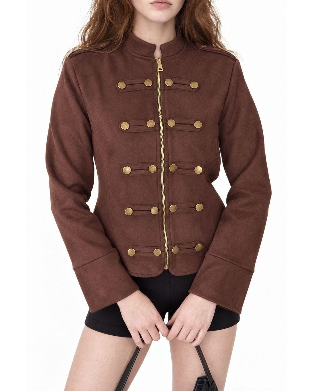 puka Brown Fitted Jacket
