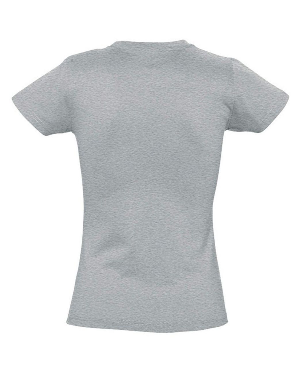 Sol's Gray Ladies Imperial Heavy Short Sleeve T-Shirt Marl) Cotton