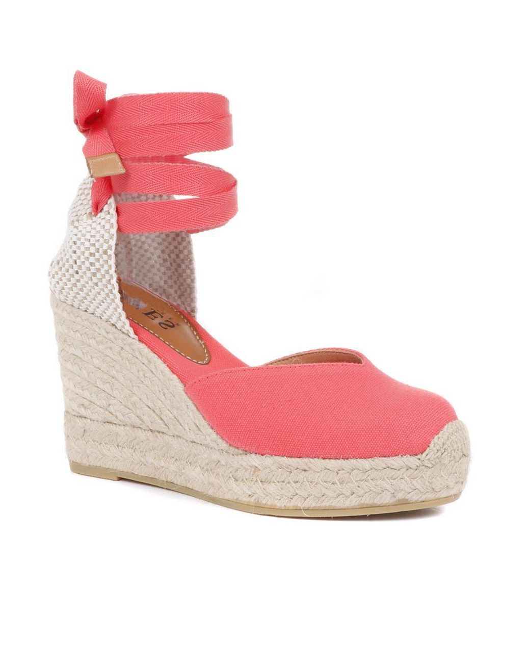 Jones Bootmaker Pink Alyssa Wedge Espadrille Sandals