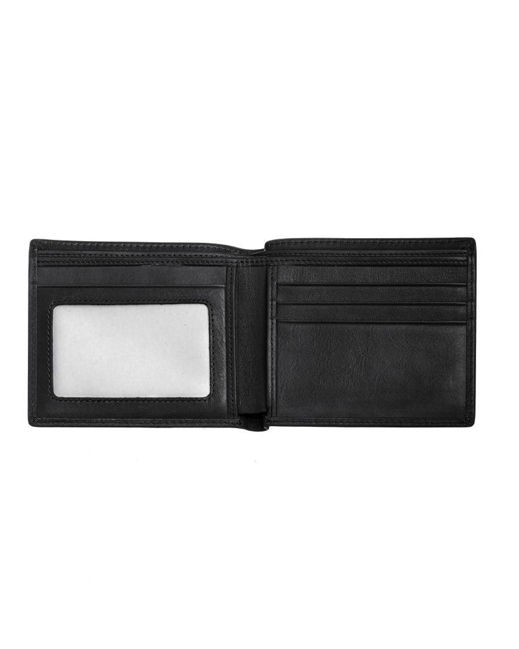 Breed Black Locke Genuine Leather Bi-Fold Wallet for men