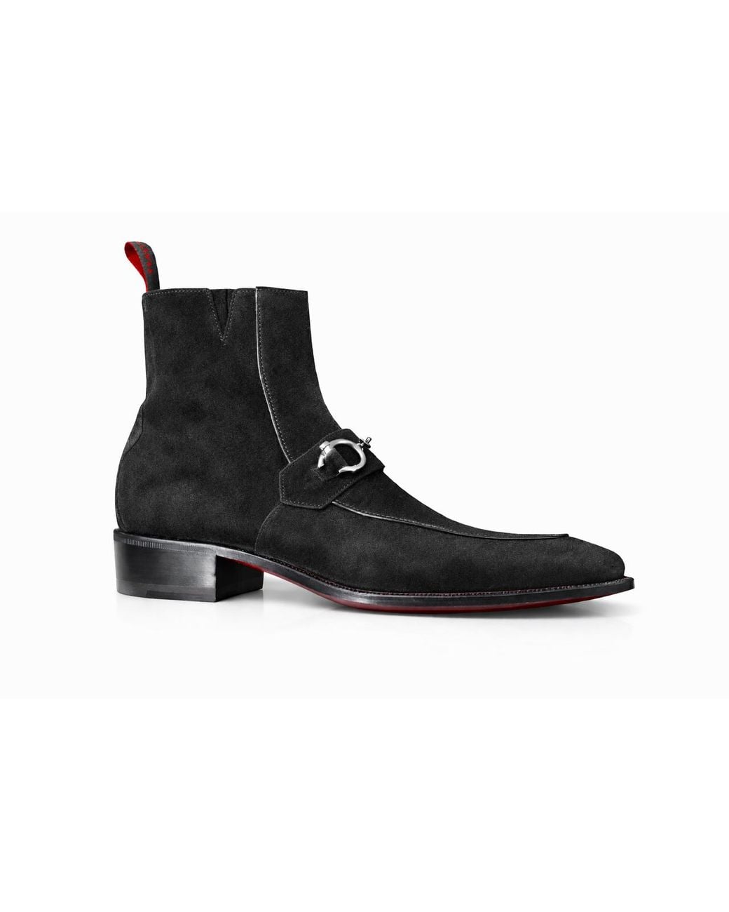 Jeffery West Black 'Filmstar' Handcuff Trim Zip Boot for men