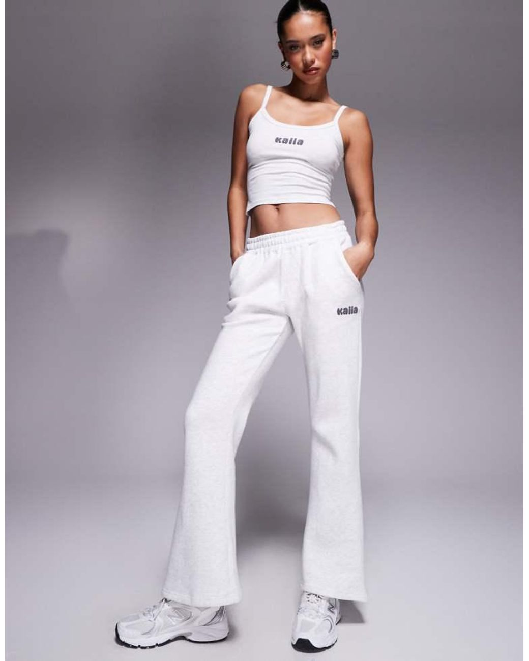 Kaiia Gray Studio Wide Leg Joggers Co-Ord