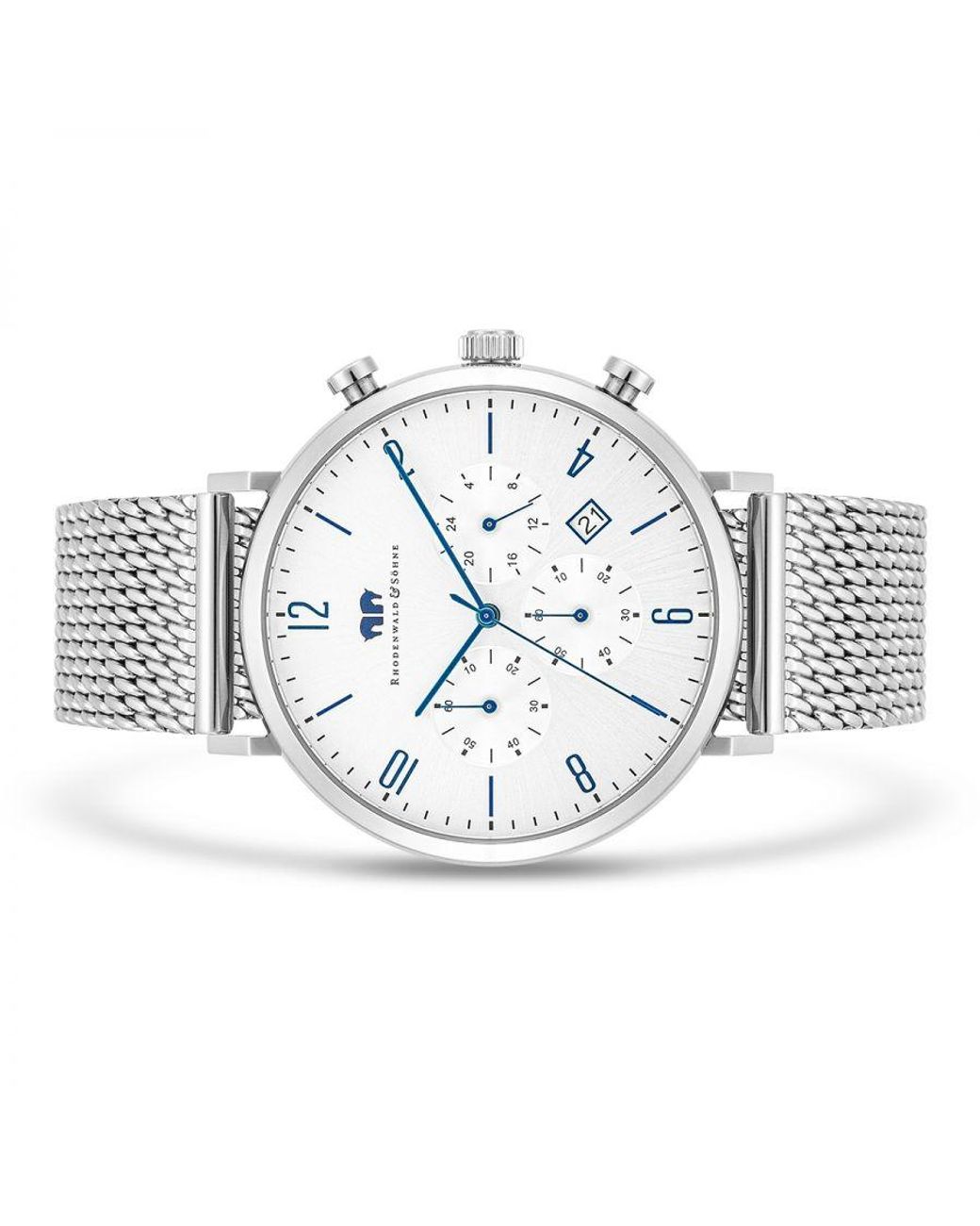 Rhodenwald & Söhne Metallic Stainless Steel Watch 42Mm for men